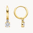 Creole in 333er Gelbgold mit Zirkonia