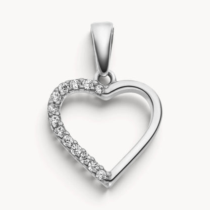 Herzanhänger in Gold &amp; Silber mit Zirkonia