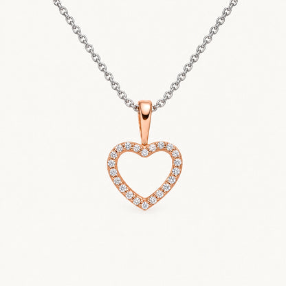 Collier in 925er Silber mit Zirkonia – rosé vergoldet