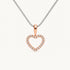 Collier in 925er Silber mit Zirkonia – rosé vergoldet