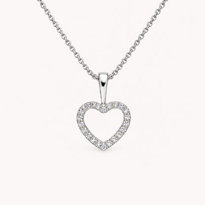 Collier in 925er Silber mit Zirkonia – rhodiniert