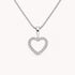 Collier in 925er Silber mit Zirkonia – rhodiniert