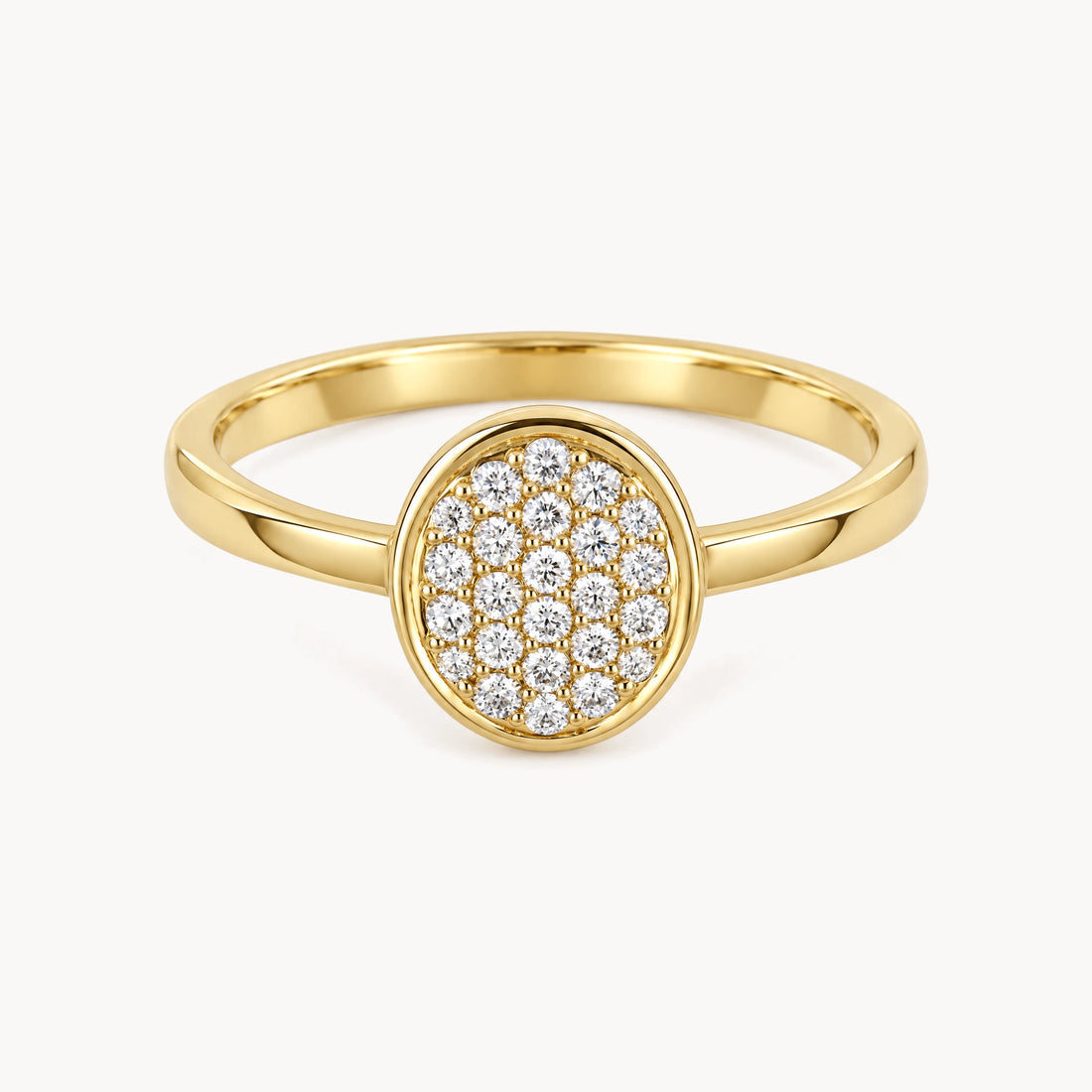 Damenring in 585er Gelbgold mit Diamant