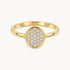 Damenring in 585er Gelbgold mit Diamant