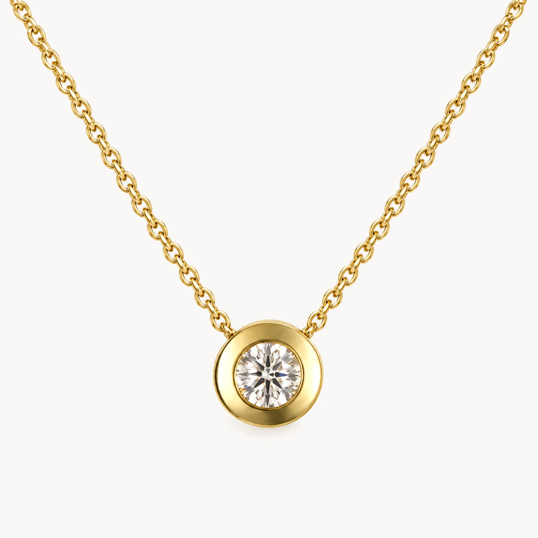 Collier in 750er Gelbgold mit Diamant