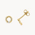 Ohrstecker in 333er Gelbgold mit Zirkonia
