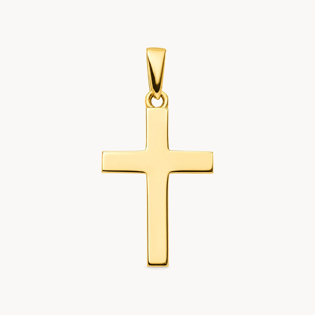 Kreuzanhänger in Gelbgold, massiv