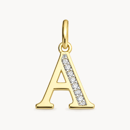 Buchstabenanhänger in 585er Gelbgold mit Diamant – Buchstabe A
