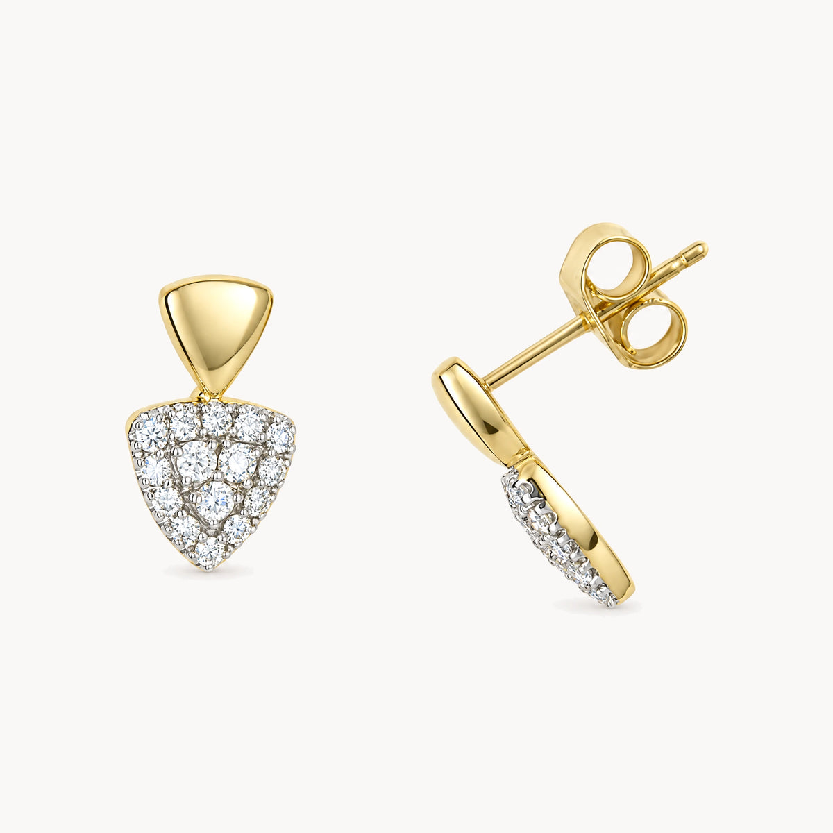 Ohrstecker in 585er Gelbgold mit Diamant