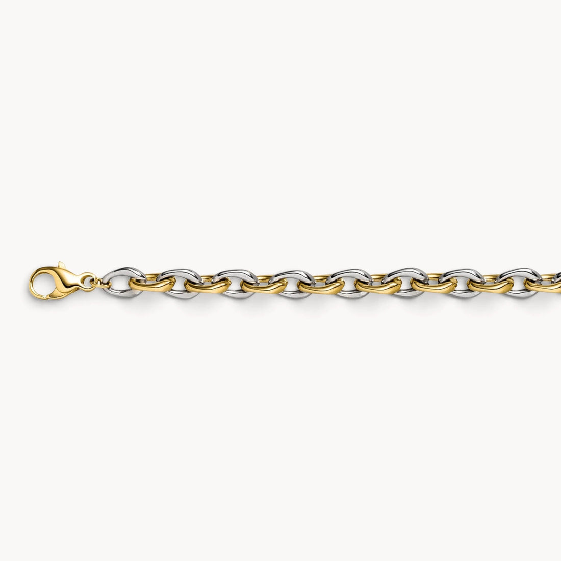 Armband &amp; Kette in 585er Gelb-/Weißgold