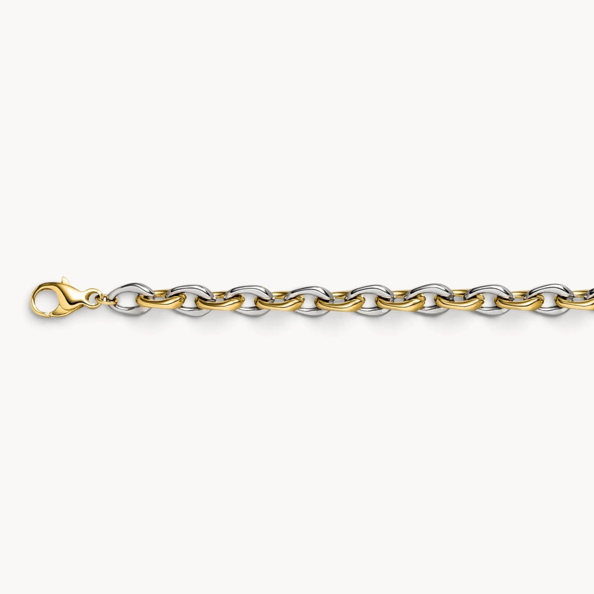 Armband &amp; Kette in 585er Gelb-/Weißgold