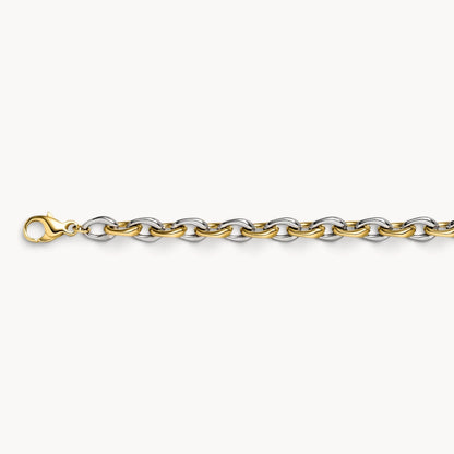 Armband &amp; Kette in 585er Gelb-/Weißgold