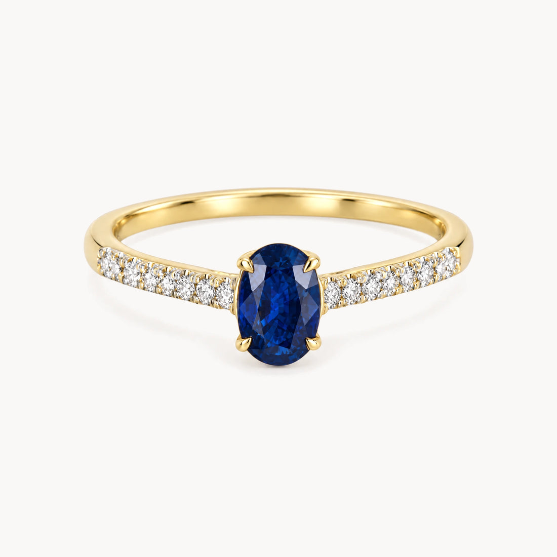 Ring in 585er Gelbgold mit Diamant &amp; Saphir