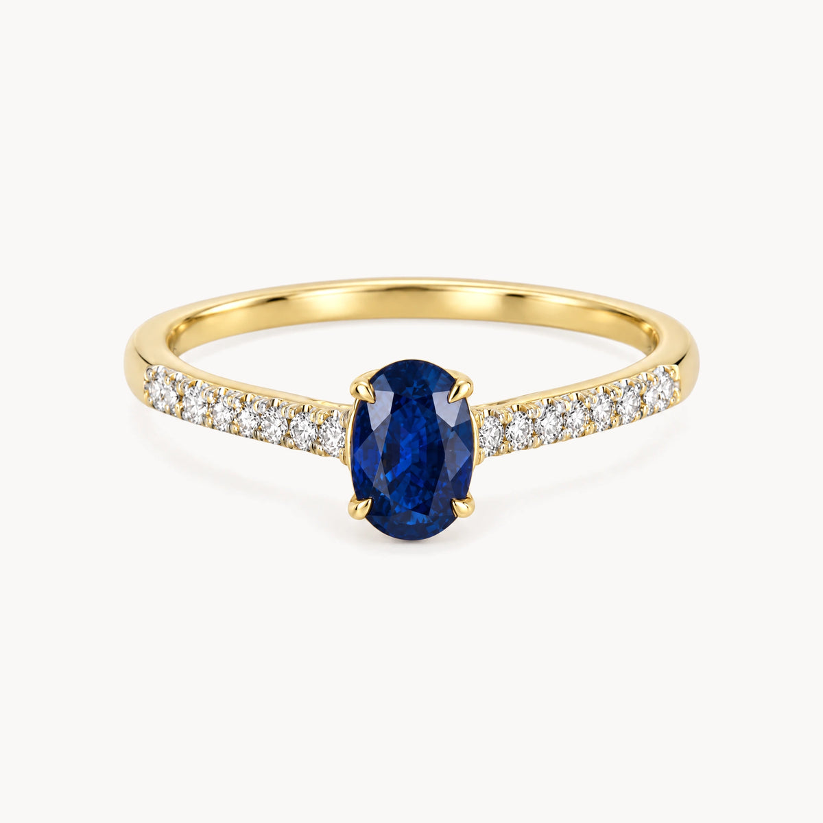 Ring in 585er Gelbgold mit Diamant &amp; Saphir