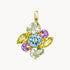 Anhänger in 750er Gelbgold mit Amethyst/Blautopas/Lemonquarz/Prasiolith