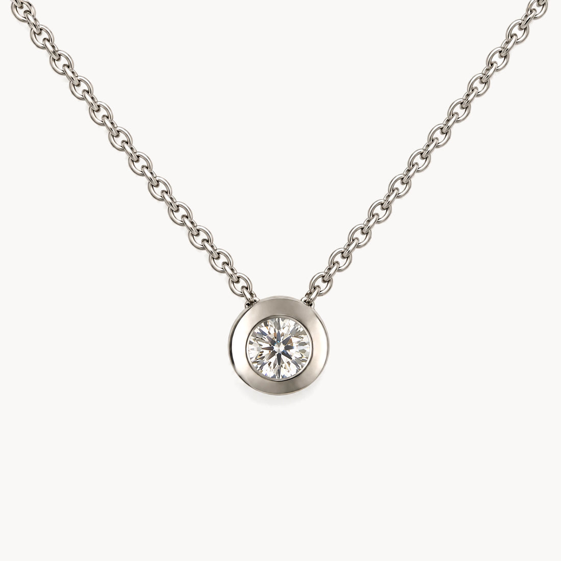 Collier in 750er Palladium-Weißgold mit Diamant