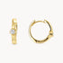 Creole in 585er Gelbgold mit Diamant