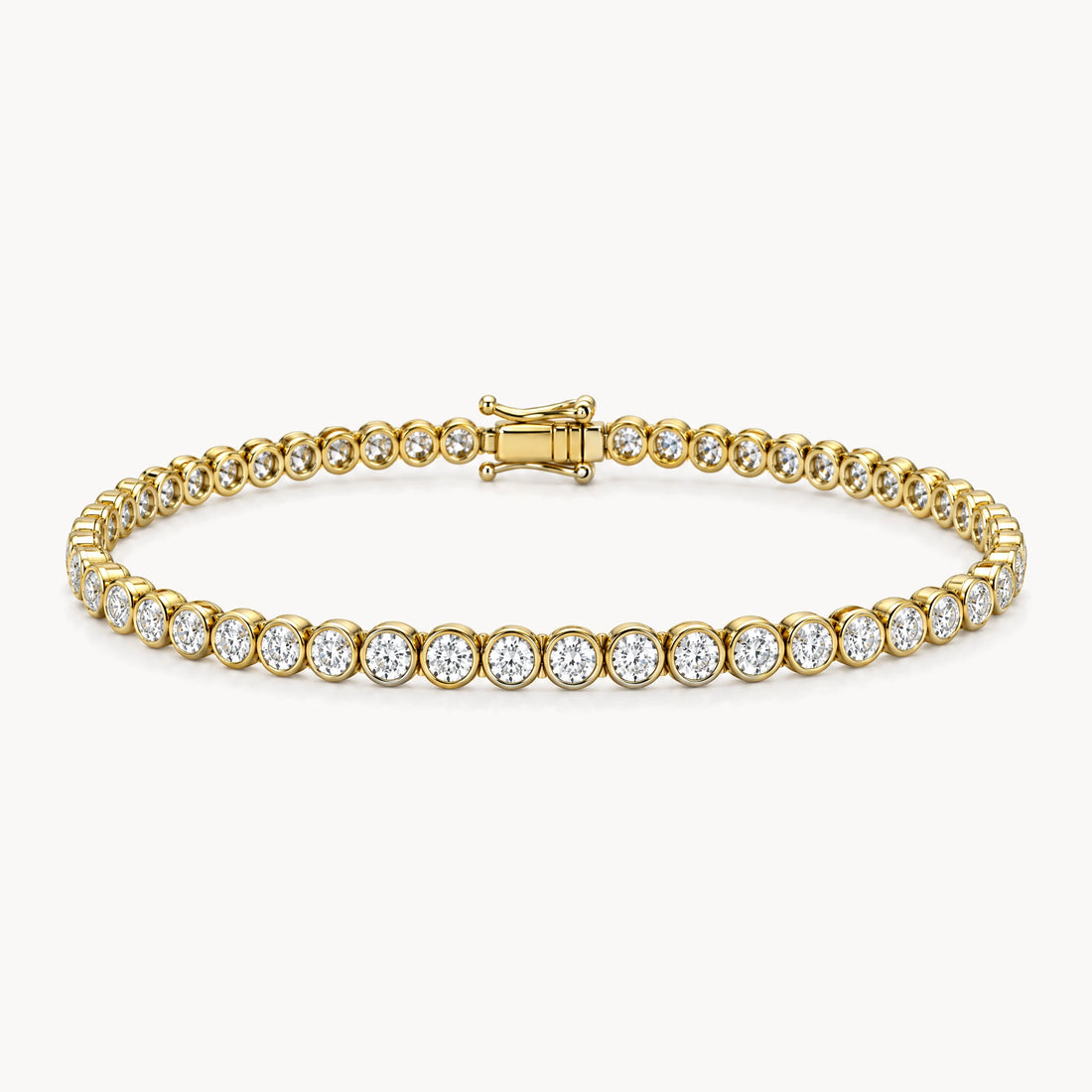 Tennisarmband in 750er Gelbgold mit Diamant