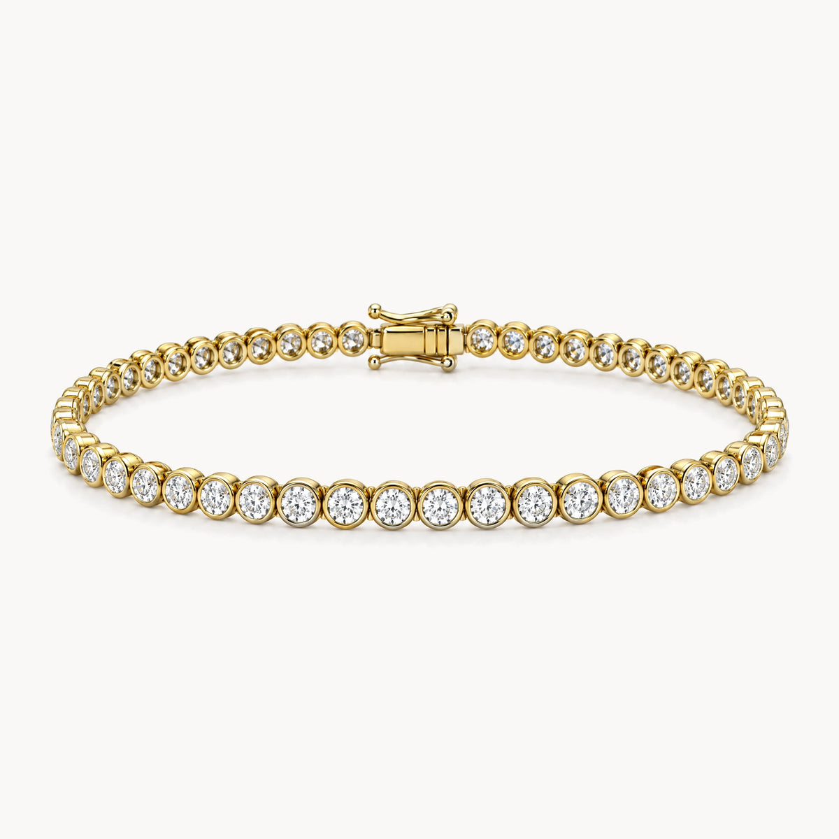 Tennisarmband in 750er Gelbgold mit Diamant