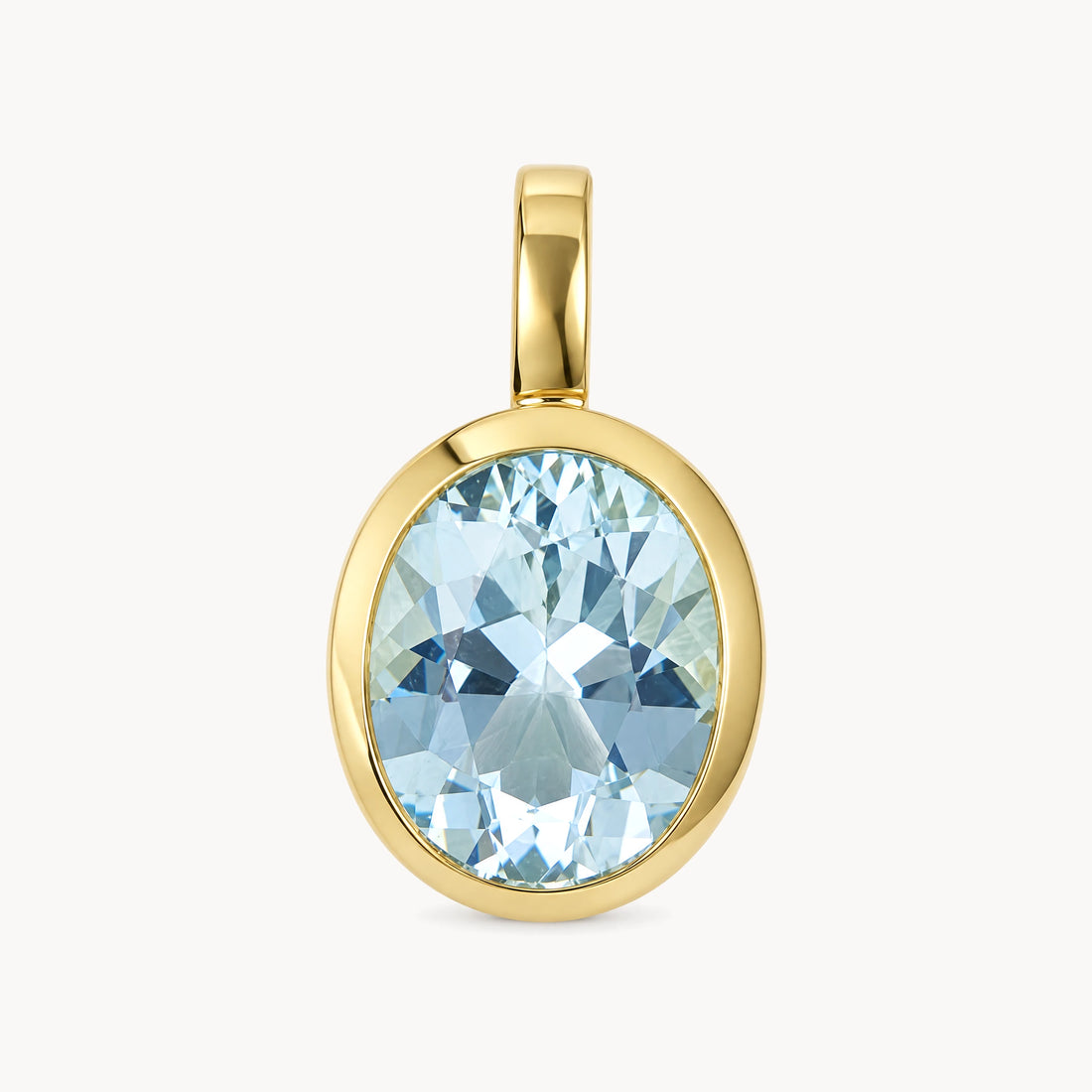 Anhänger in 585er Gelbgold mit Aquamarin