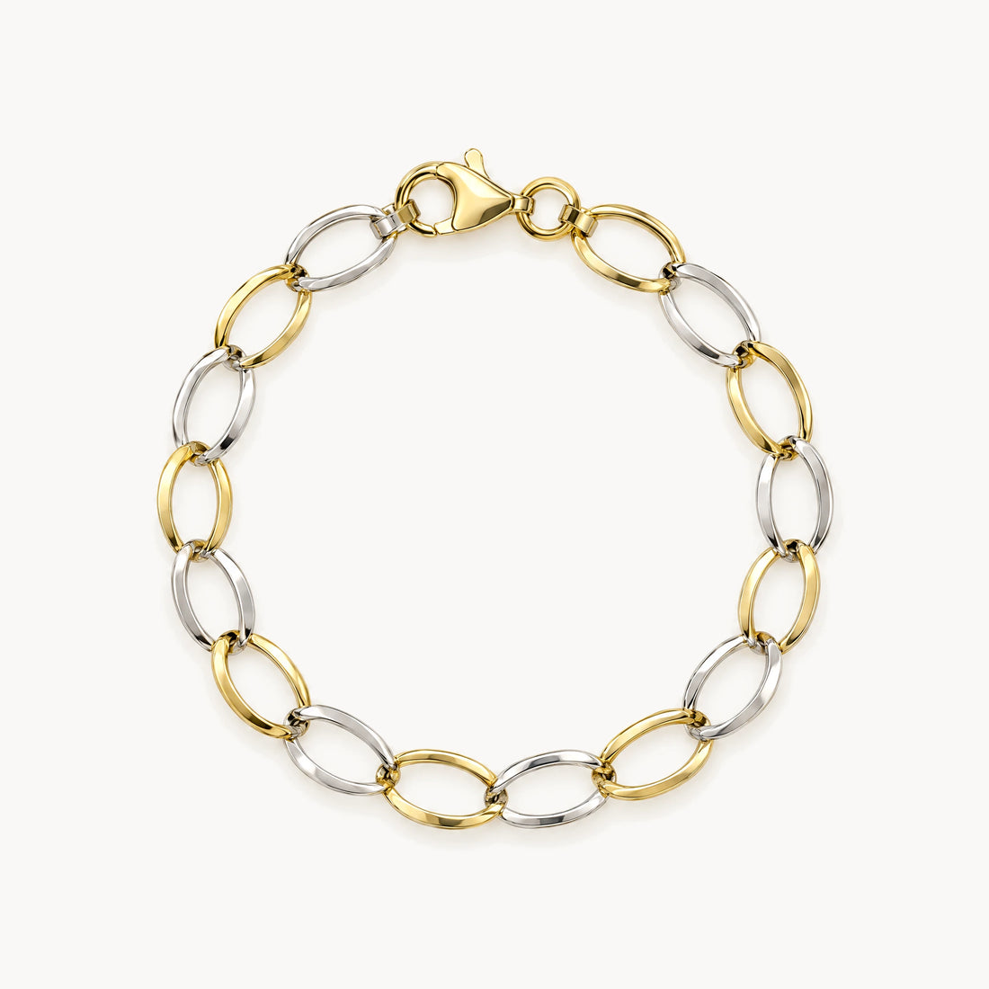 Armband in 333er Gelb-/Weißgold