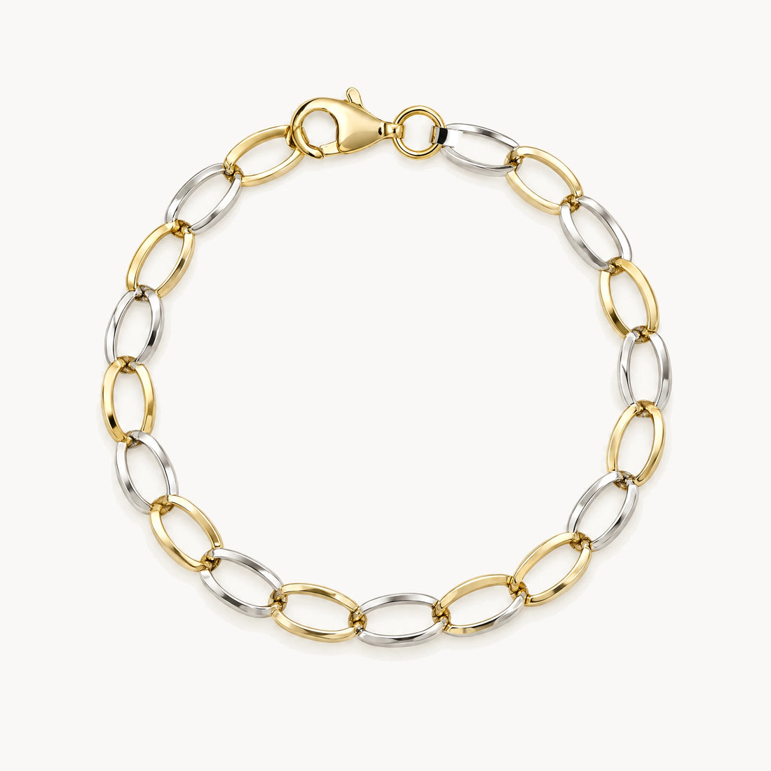 Armband in 333er Gelb-/Weißgold