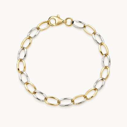 Armband in 333er Gelb-/Weißgold