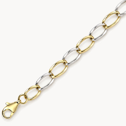 Armband in 333er Gelb-/Weißgold