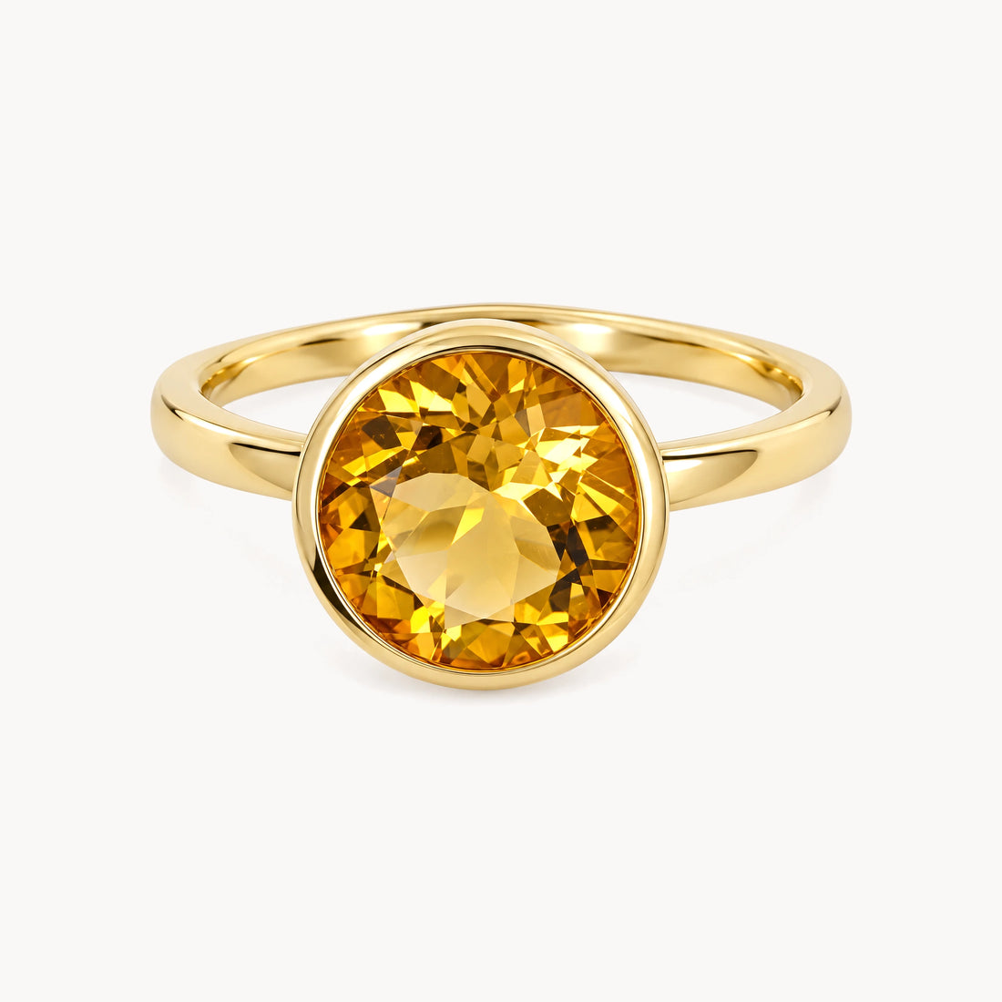 Damenring in 585er Gelbgold mit Citrin