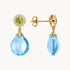 Ohrhänger in 750er Gelbgold mit Peridot, Topas & Diamant