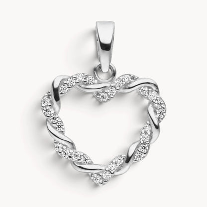 Herzanhänger in 333er Gold mit Zirkonia