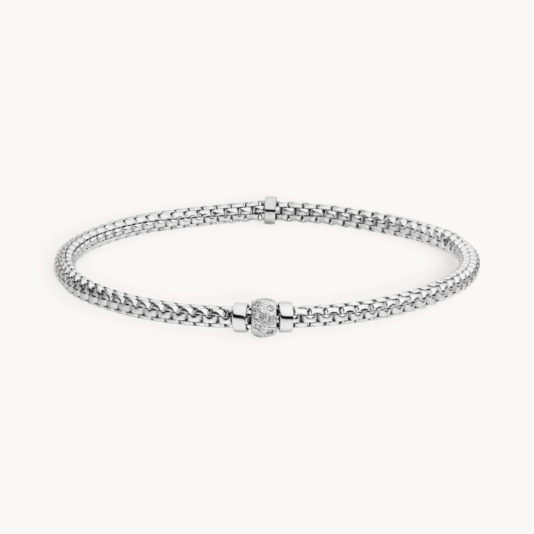 Stretch-Armband in 585er Gold mit Diamant