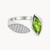 Ring in 585er Weißgold mit Diamant & Peridot
