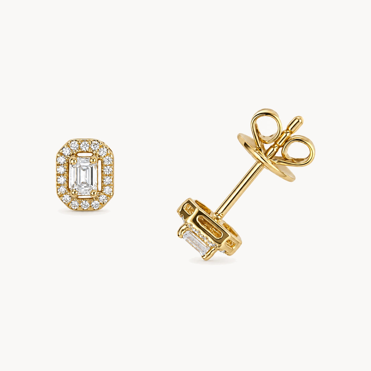 Ohrstecker in 585er Gelbgold mit Diamant