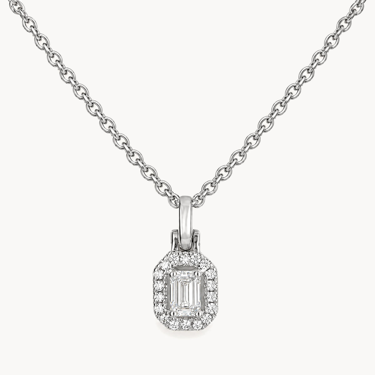 Collier in 585er Weißgold mit Diamanten