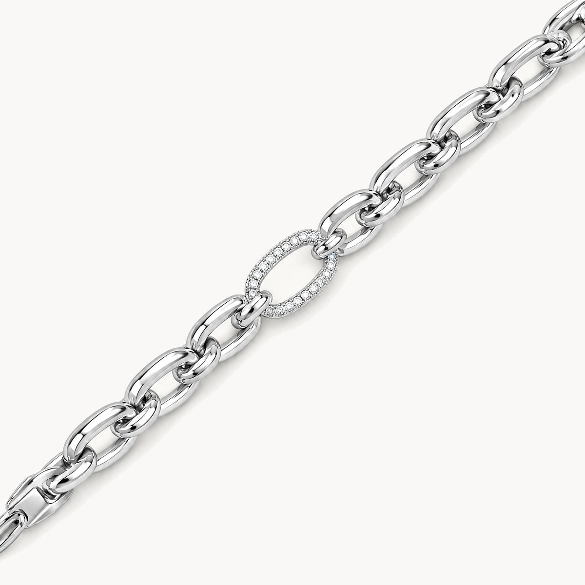 Armband in 925er Silber rhodiniert mit Zirkonia