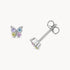 Ohrstecker „Schmetterling“ in 925er Silber rhodiniert mit Zirkonia