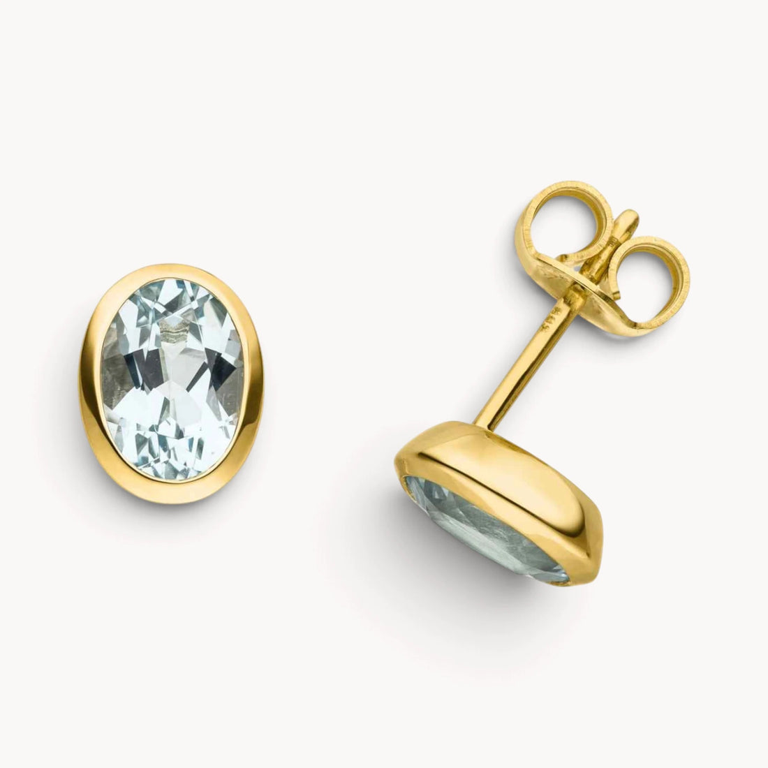 Ohrstecker in 585er Gelbgold mit Farbsteinen