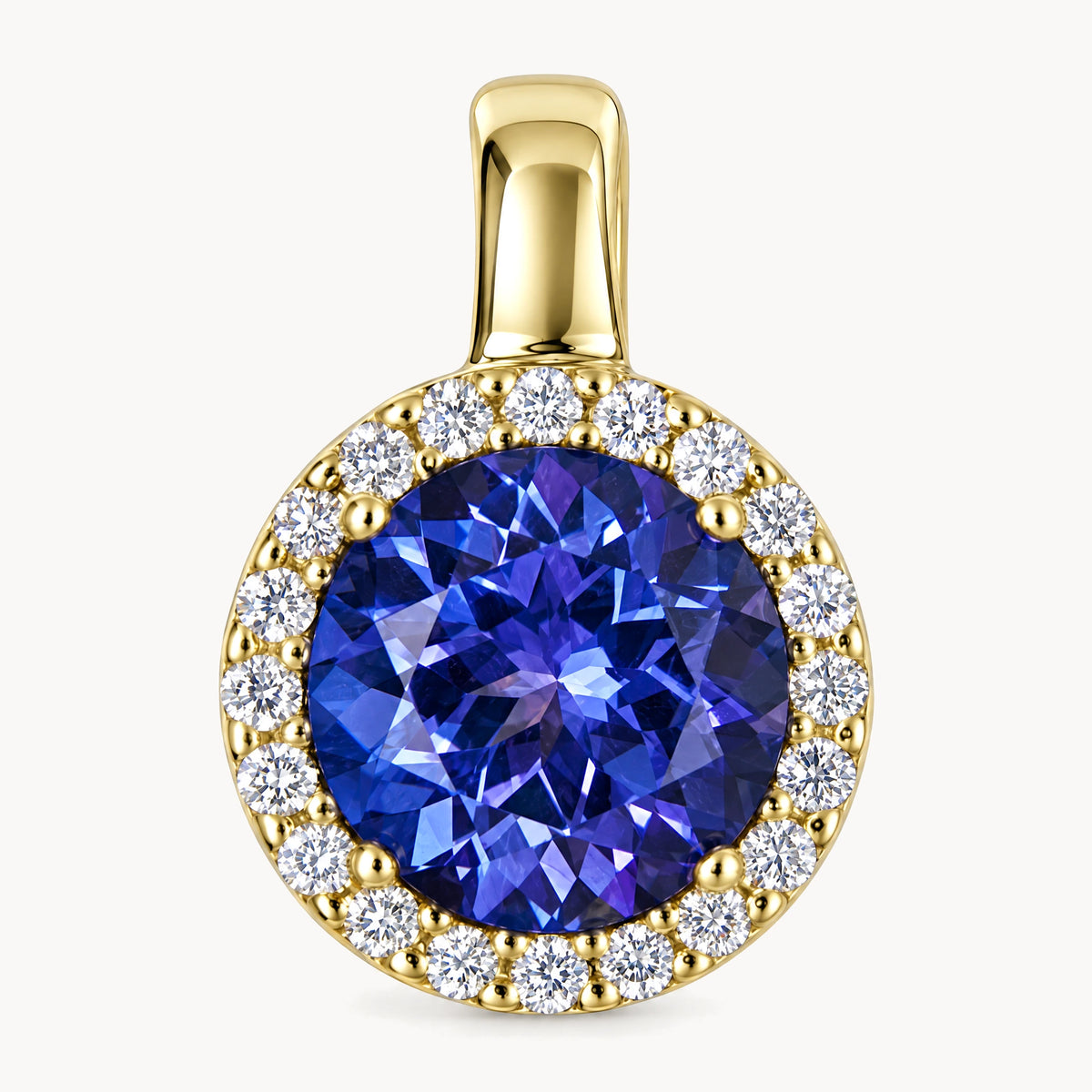 Anhänger in 585er Gelbgold mit Tansanit &amp; Diamant