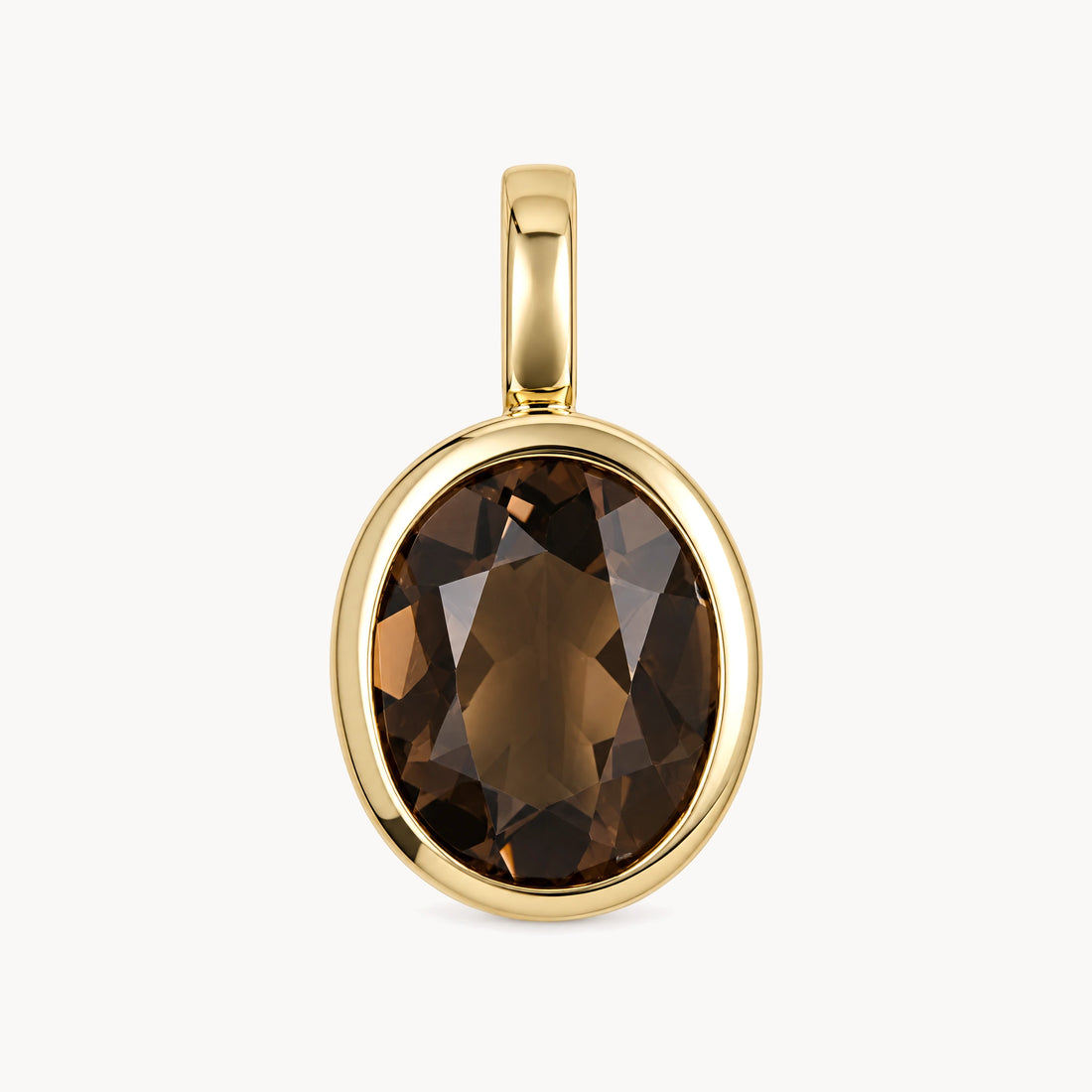 Anhänger in 585er Gelbgold mit Rauchquarz