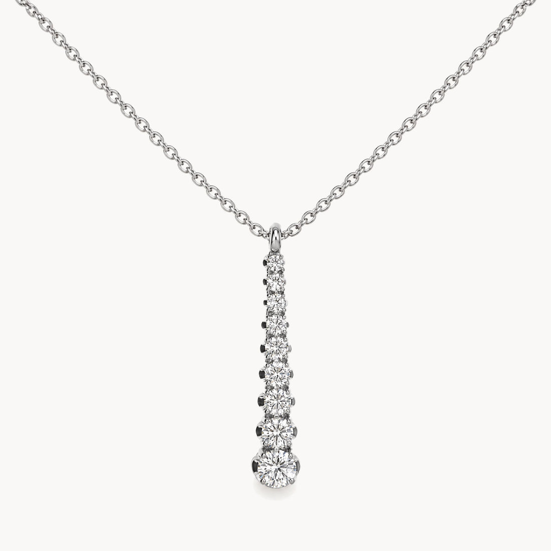 Collier in 950er Platin mit Diamant