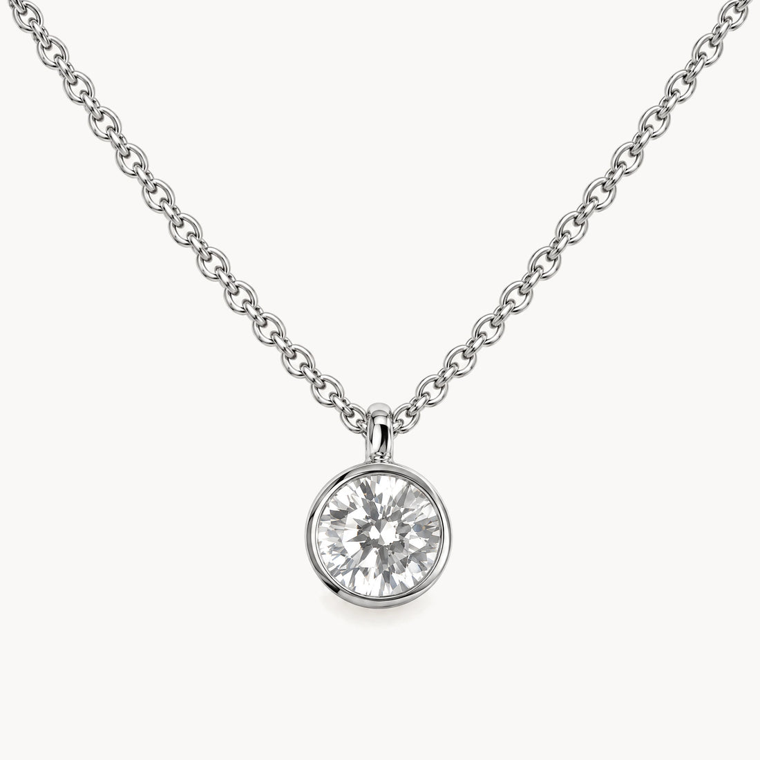 Collier in 333er Weißgold mit Zirkonia