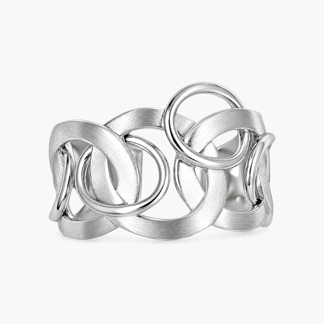 Damenring in 925er Silber rhodiniert
