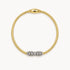 Armband in 925er Silber bicolor mit Zirkonia