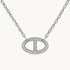 Collier in 925er Silber rhodiniert mit Zirkonia