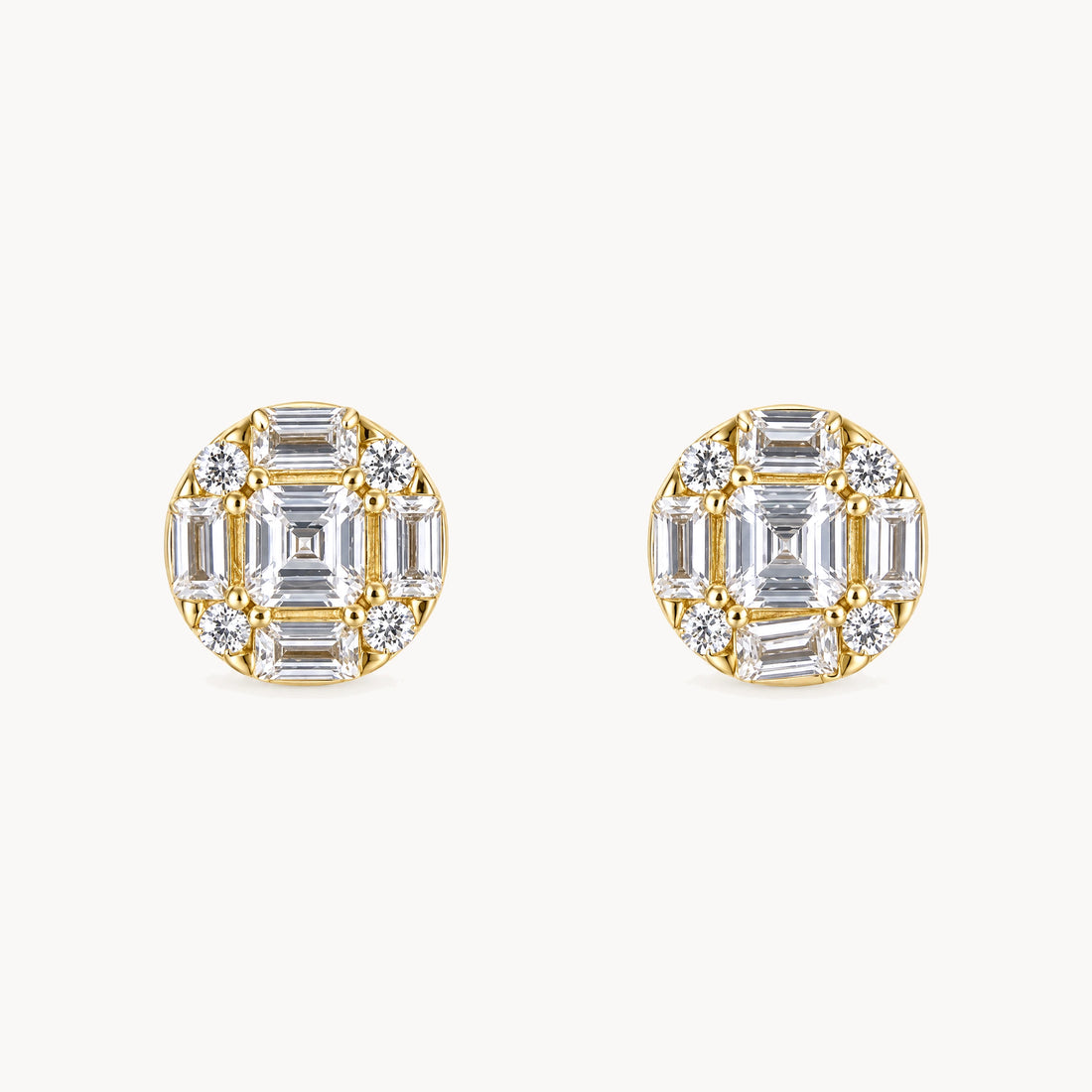 Ohrstecker in 333er Gelbgold mit Zirkonia