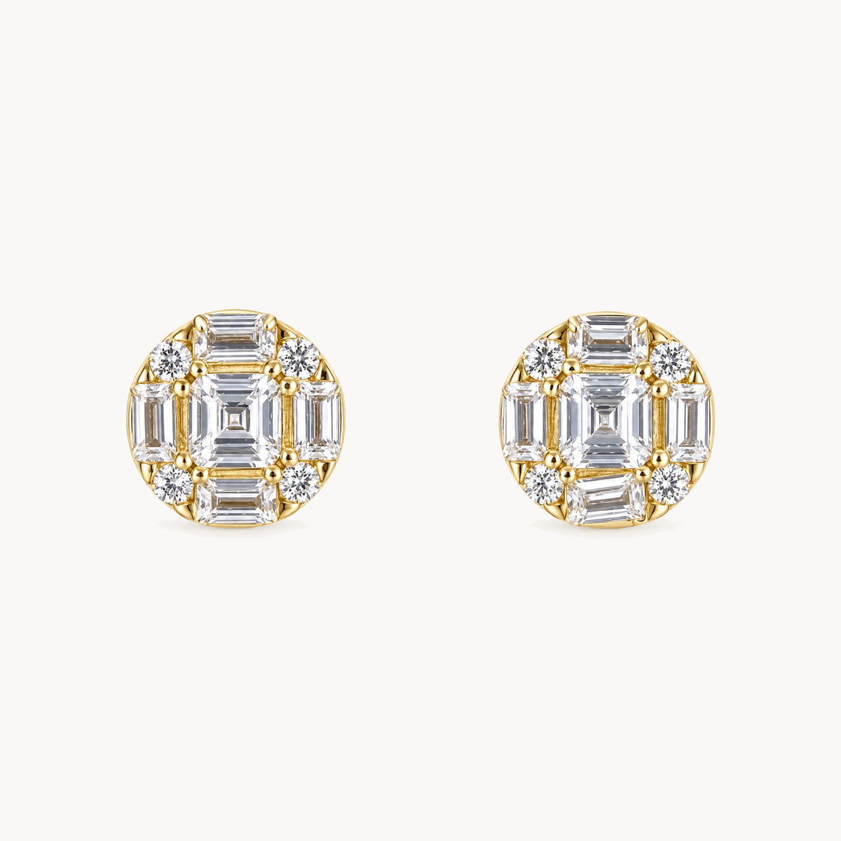 Ohrstecker in 333er Gelbgold mit Zirkonia