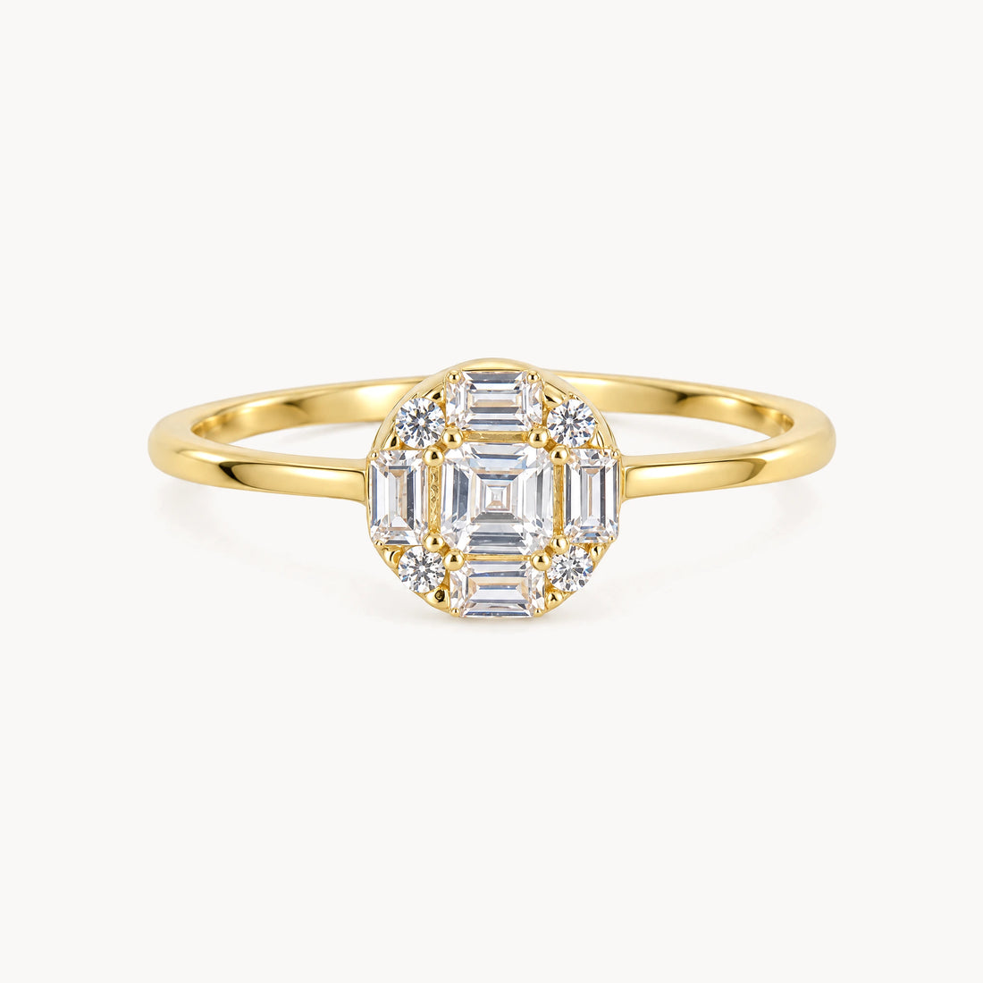 Damenring in 333er Gelbgold mit Zirkonia