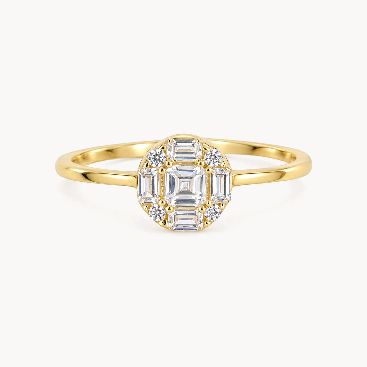 Damenring in 333er Gelbgold mit Zirkonia