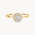 Damenring in 333er Gelbgold mit Zirkonia